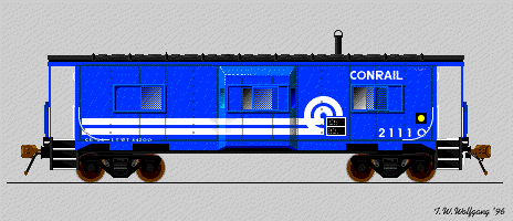 Bay window caboose, long logo